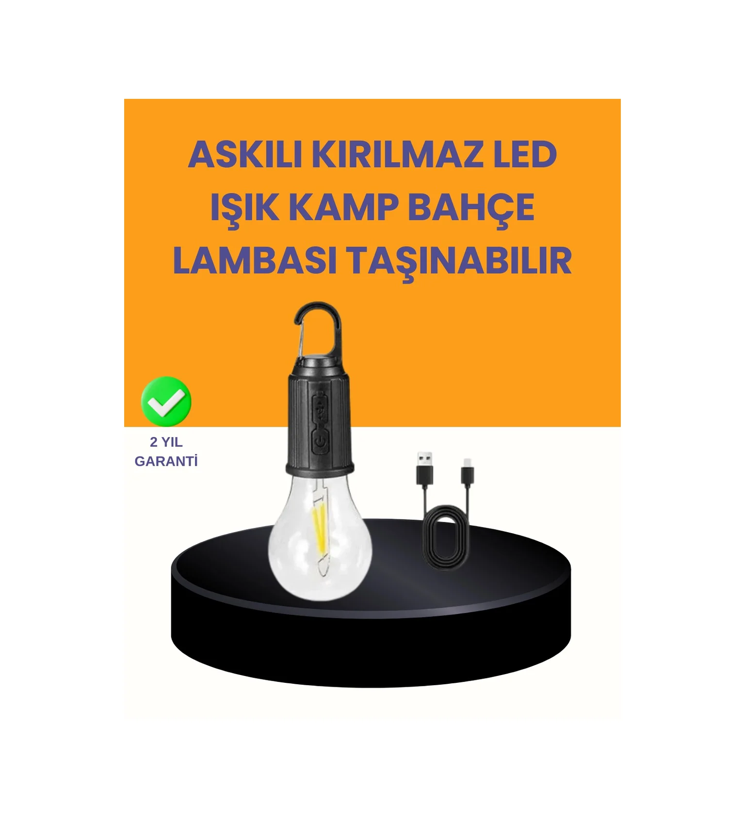 Çok Yönlü Asma Kancalı Kamp Işığı Lisinya Diğer