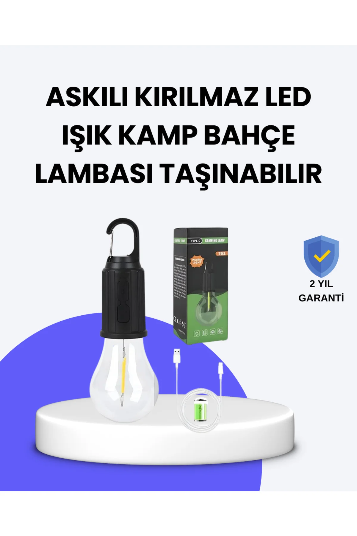 Çok Yönlü Asma Kancalı Kamp Işığı Çok Yönlü Asma Kancalı Kamp Işığı