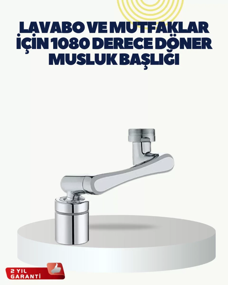 Çok Yönlü Dönebilen Musluk Başlığı 2 Fonksiyonlu Su Akışı - Lisinya