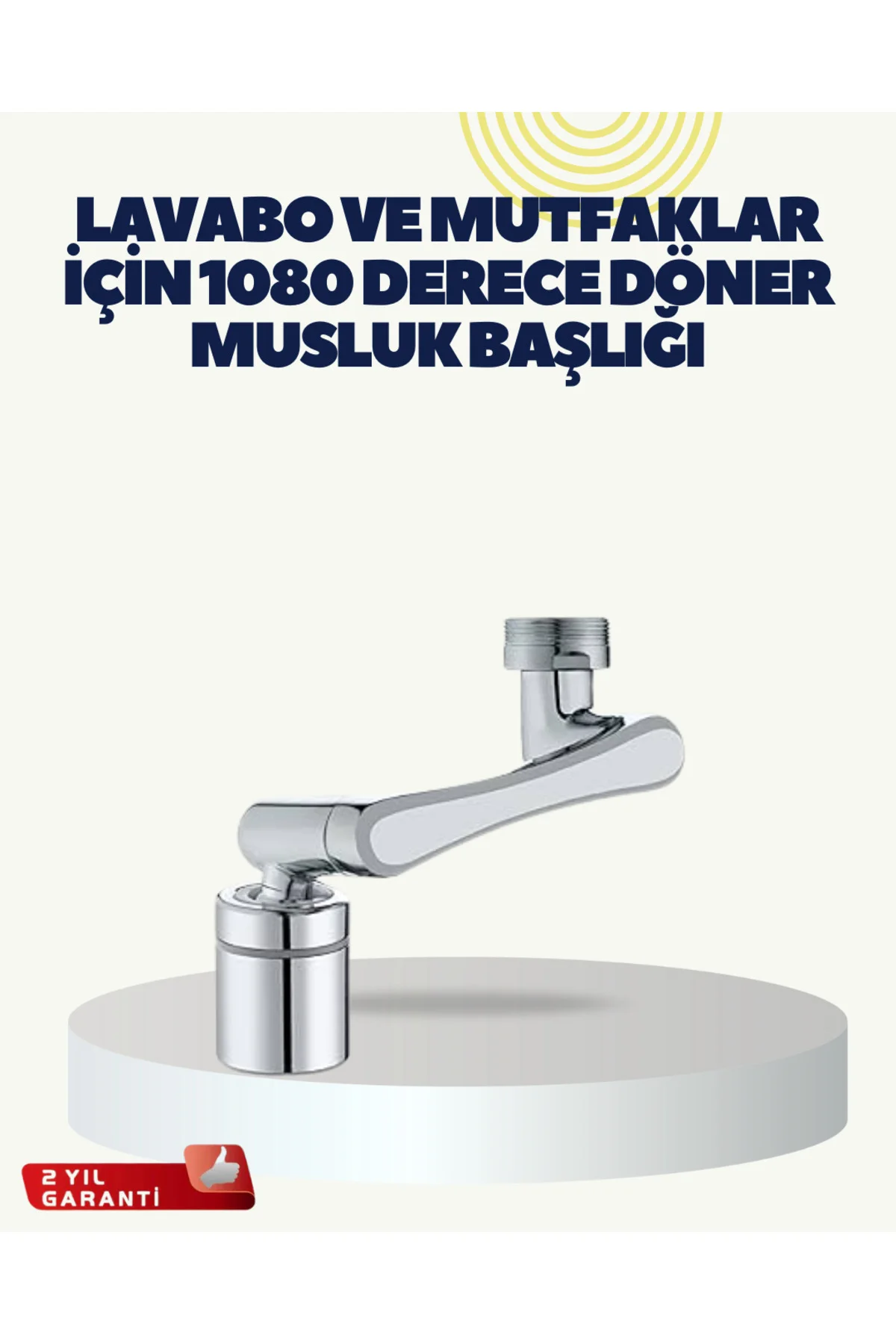Çok Yönlü Dönebilen Musluk Başlığı 2 Fonksiyonlu Su Akışı