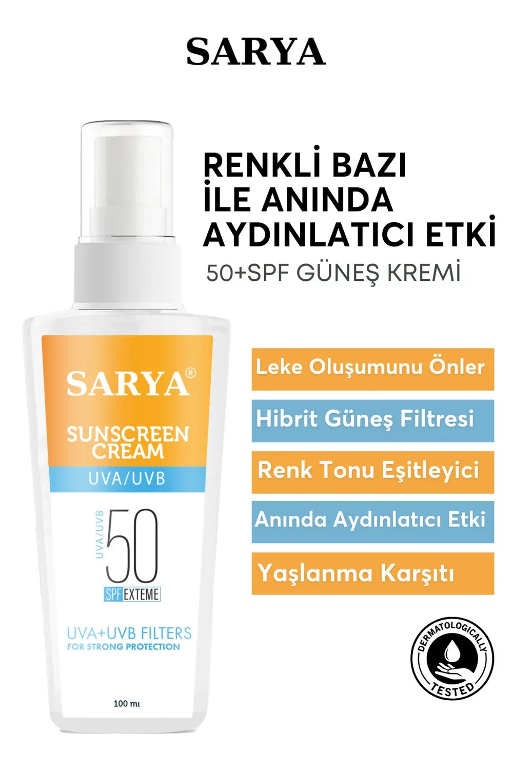 Çok Yönlü Koruyucu Güneş Kremi Uva+Uvb Filters Spf50+ 100 ml