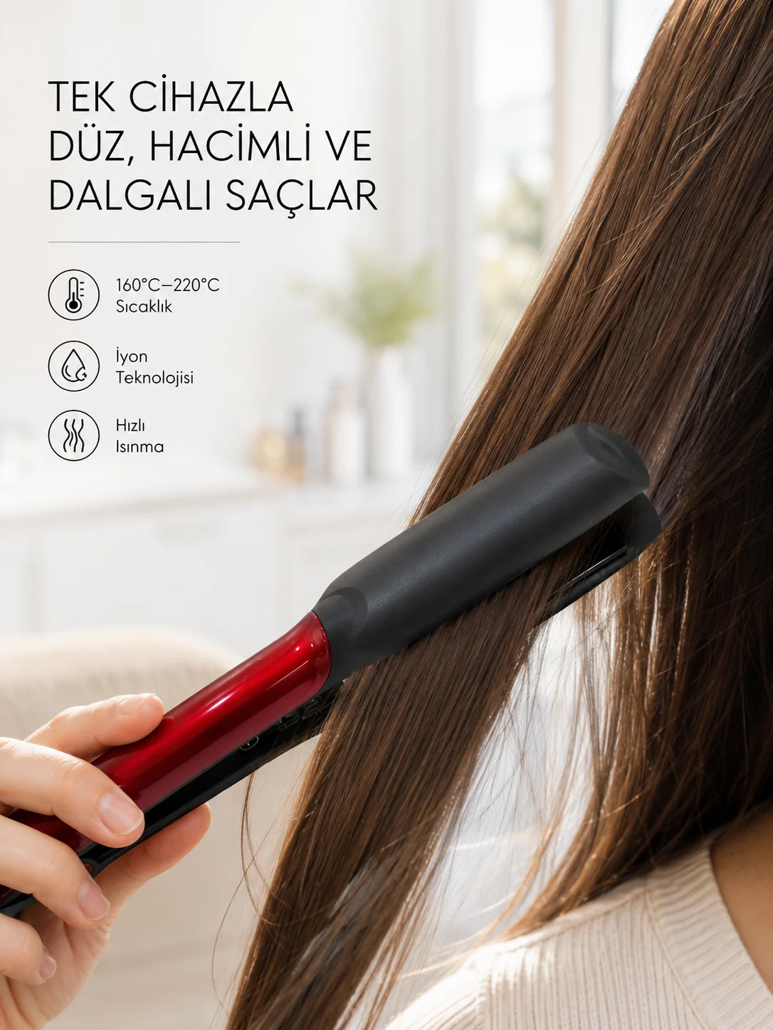 Çok Yönlü Kullanım Sunan Saç Düzleştirici – Düzleştirici ve Hacim Verici Fiyatı, Yorumları ve Özellikleri