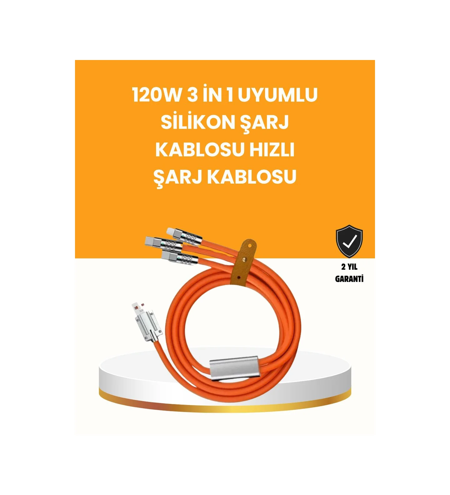Çoklu Cihaz Dostu 120 W Hızlı Şarj Kablosu Tek Kablo İle Her Cihaz Elinizin Altında Diğer