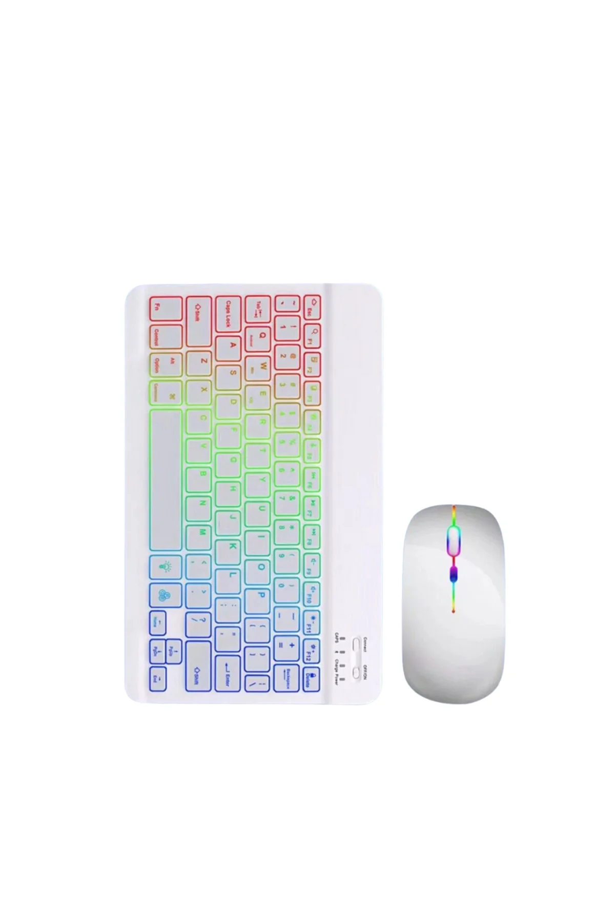 Çoklu Cihaz Uyumlu Kablosuz Klavye Mouse Seti Aydınlatmalı