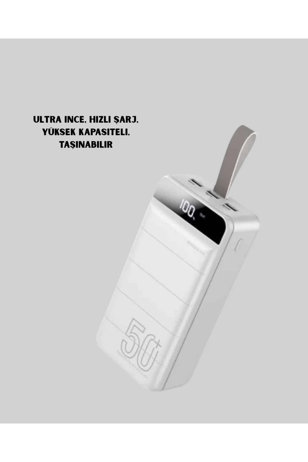 Çoklu Cihaz Uyumlu LED Ekranlı 50000 mAh Powerbank