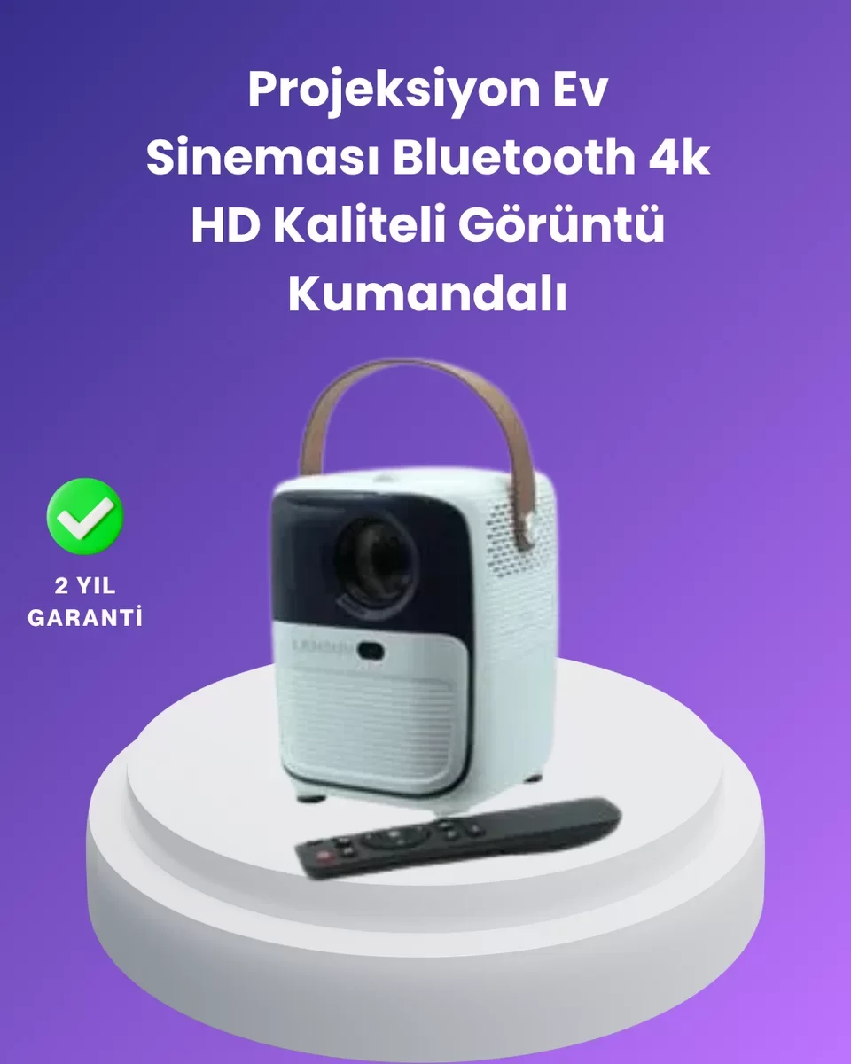 Çoklu Girişli Mini Projektör – HDMI, USB ve Bluetooth ile Geniş Uyumluluk (Ev Eğlencesi ve İş İçin)