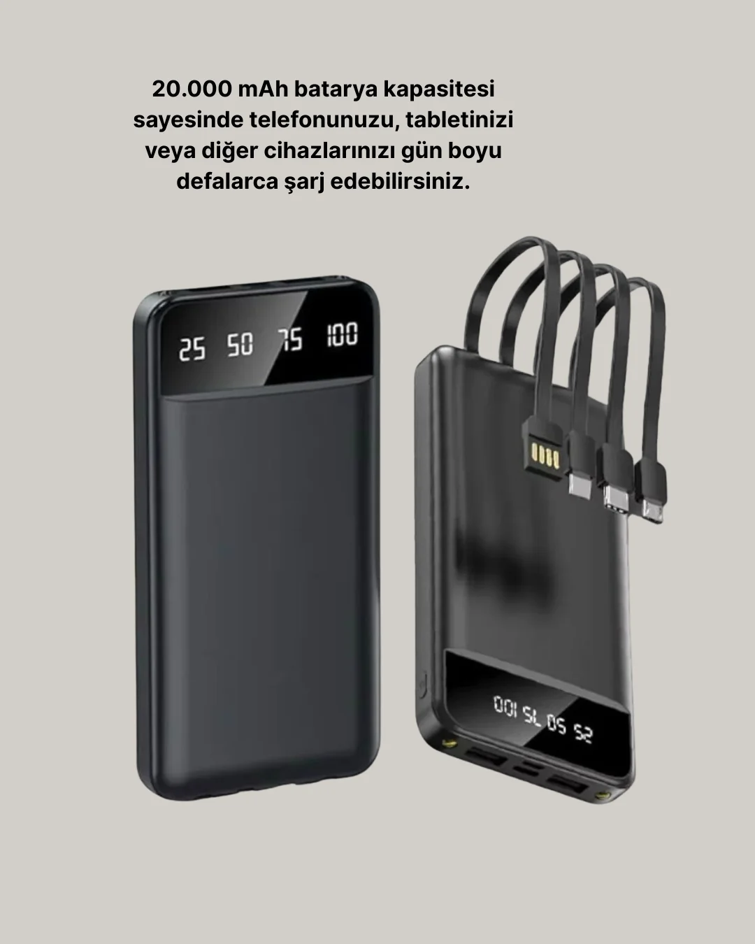 Çoklu Güvenlik Korumalı 20.000 mAh Powerbank Fener Özellikli Fiyatı, Yorumları ve Özellikleri