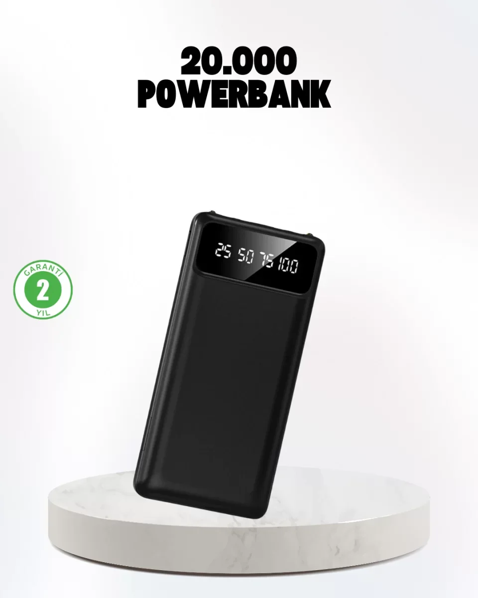 Çoklu Güvenlik Korumalı 20.000 mAh Powerbank Fener Özellikli - Lisinya Çoklu Güvenlik Korumalı 20.000 mAh Powerbank Fener Özellikli - Lisinya