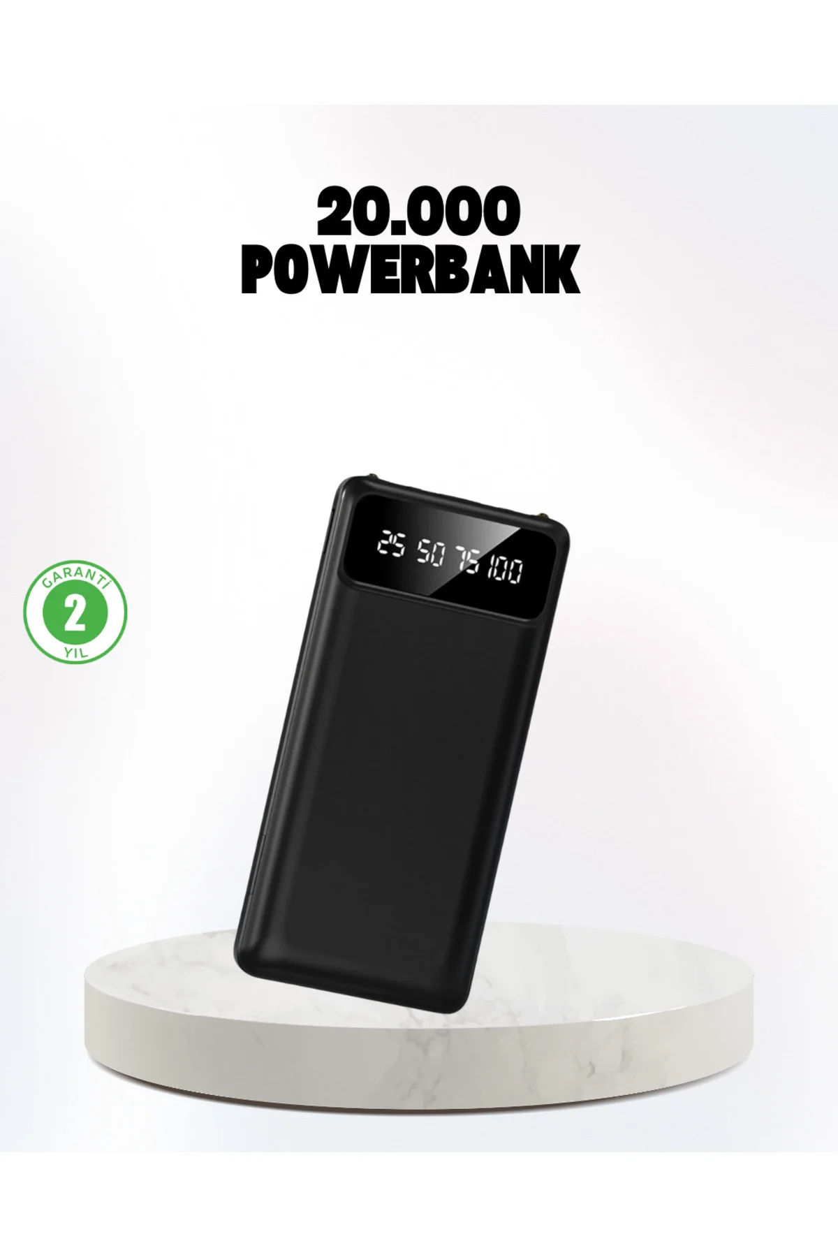 Çoklu Güvenlik Korumalı 20.000 mAh Powerbank Fener Özellikli