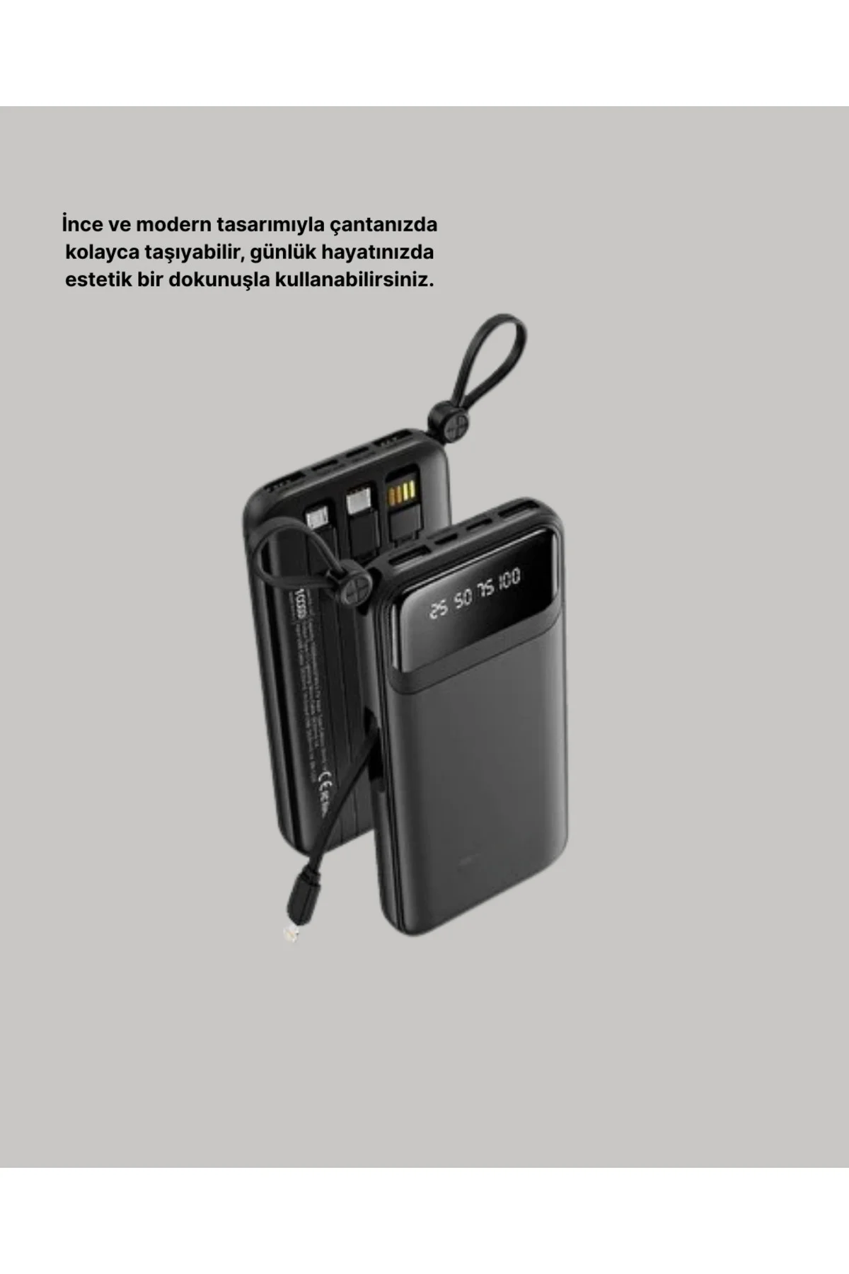 Çoklu Güvenlik Korumalı 20.000 mAh Powerbank Fener Özellikli