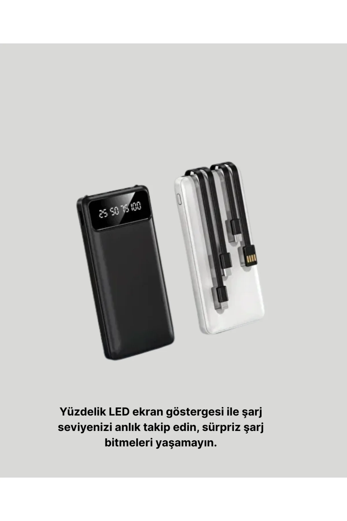 Çoklu Güvenlik Korumalı 20.000 mAh Powerbank Fener Özellikli