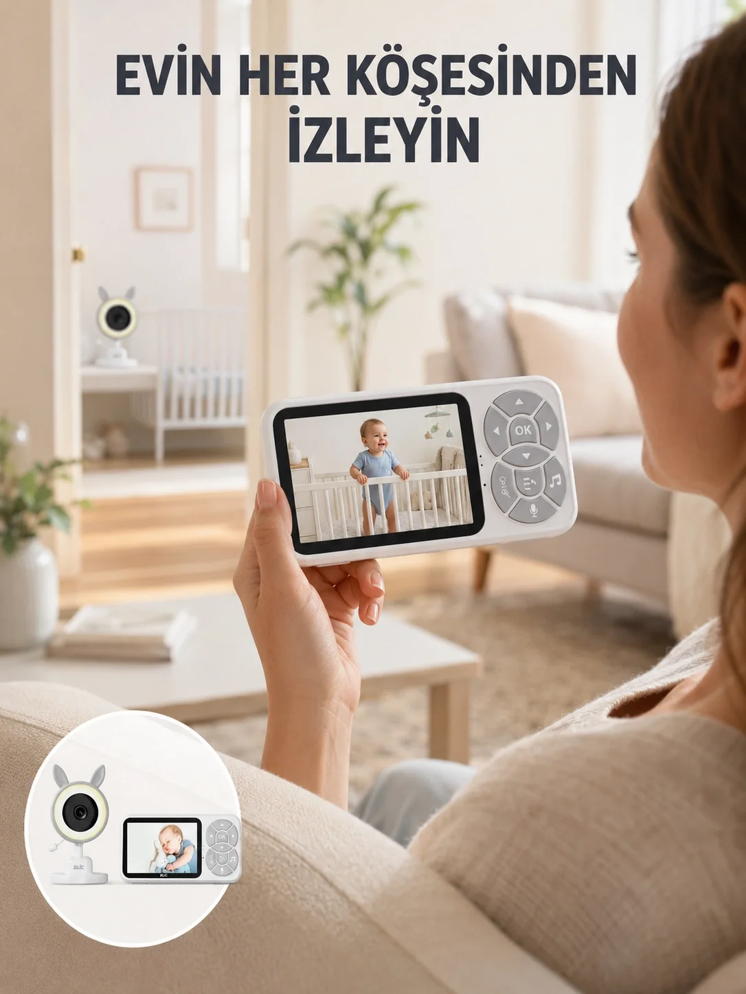 Çoklu Kamera Destekli Bebek İzleme Sistemi RGB Gece Lambalı Yeni Nesil Fiyatı, Yorumları ve Özellikleri