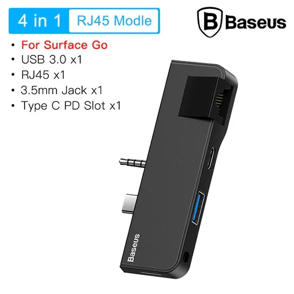 Çoklu Portlu USB-C Hub - Surface Go için 5-in-1 Ethernet ve Şarj Çözümü