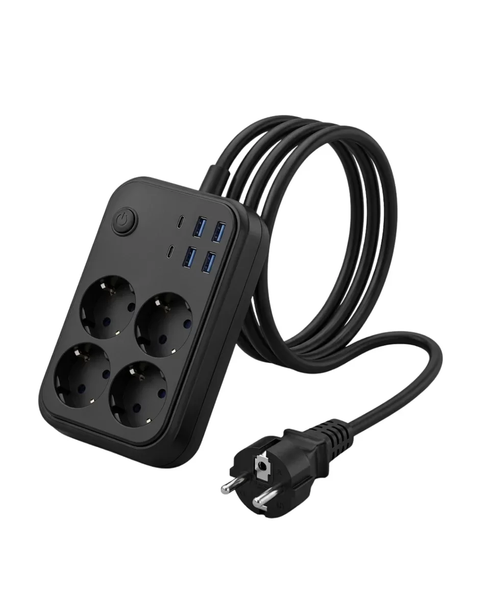 Çoklu Priz ve USB Şarj Ünitesi: 4 Soket, 2 Type-C ve Güvenli Enerji Yönetimi