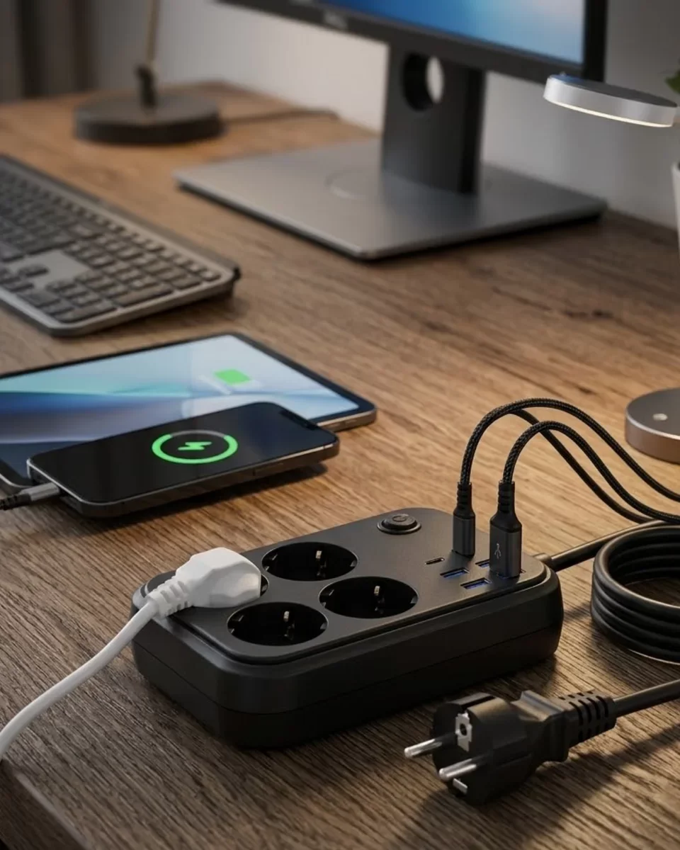 Çoklu Priz ve USB Şarj Ünitesi: 4 Soket, 2 Type-C ve Güvenli Enerji Yönetimi