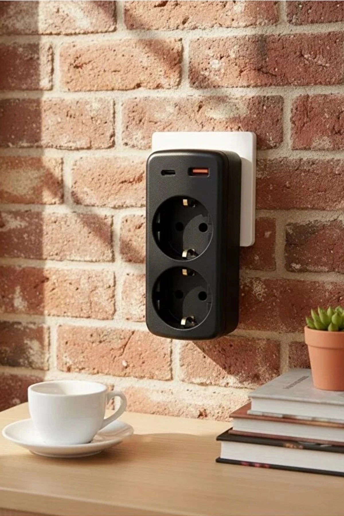 Just Cheap Store Çoklu Priz Yüksek Gerilim Korumali 2’Li Priz 1Xusb 1Xtype-C Çikiş