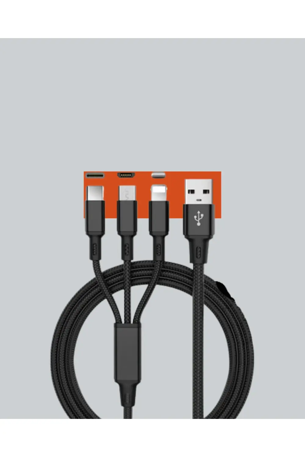 Çoklu USB Şarj Kablosu – 1,2m Hızlı Şarj, 3A Güçlü Akım