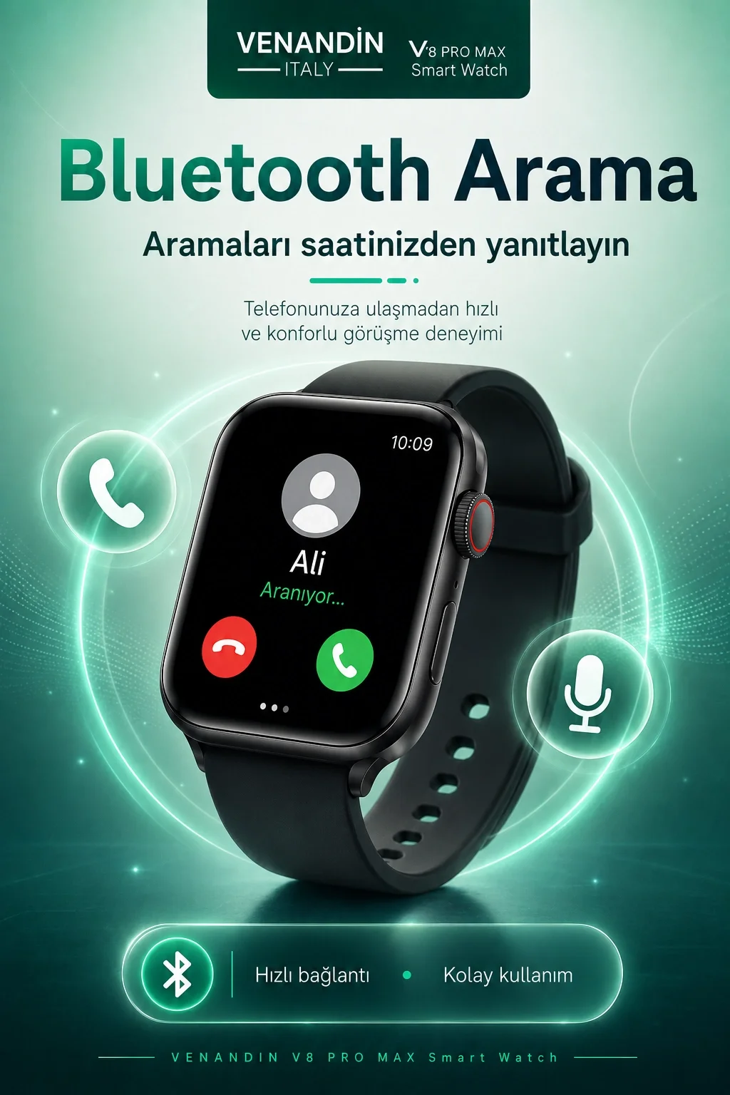 Çoklu Uygulama Destekli Bluetooth Akıllı Saat Dokunmatik Ekranlı Bildirim Özellikli