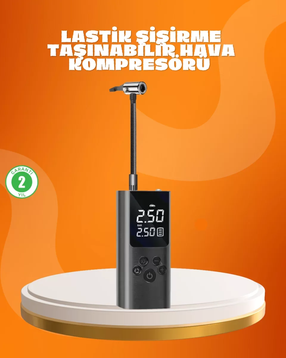 Çoklu Valf Adaptörlü Dijital Hava Pompası - Lisinya