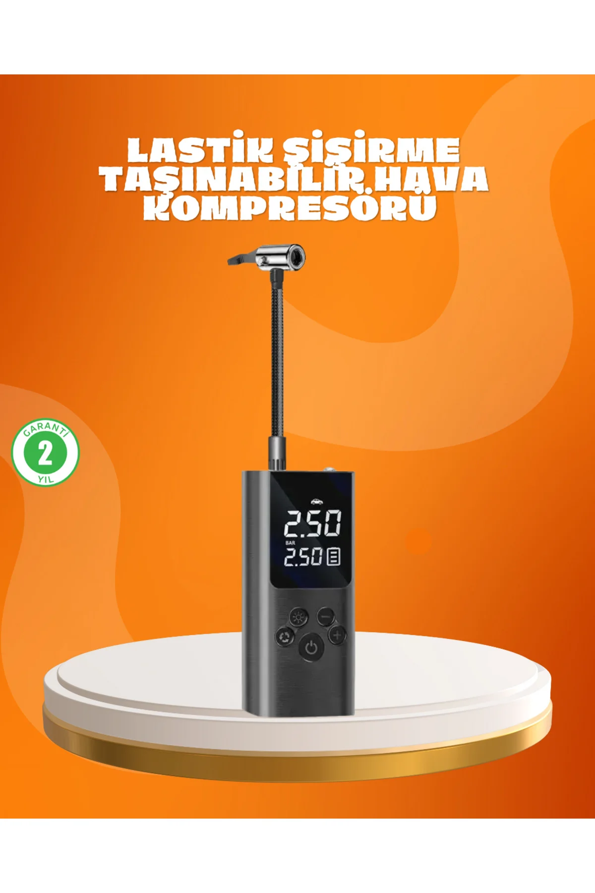 Çoklu Valf Adaptörlü Dijital Hava Pompası