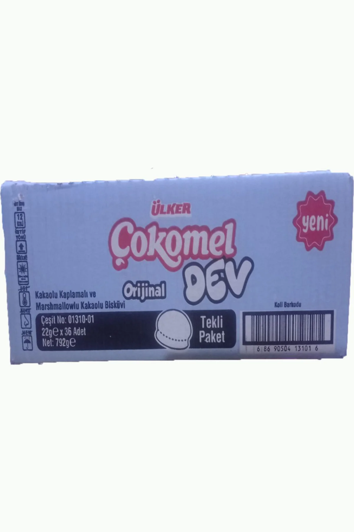 Çokomel Dev Kakaolu ve Marshmallowlu Biskivi 22 gr x 36 Adet