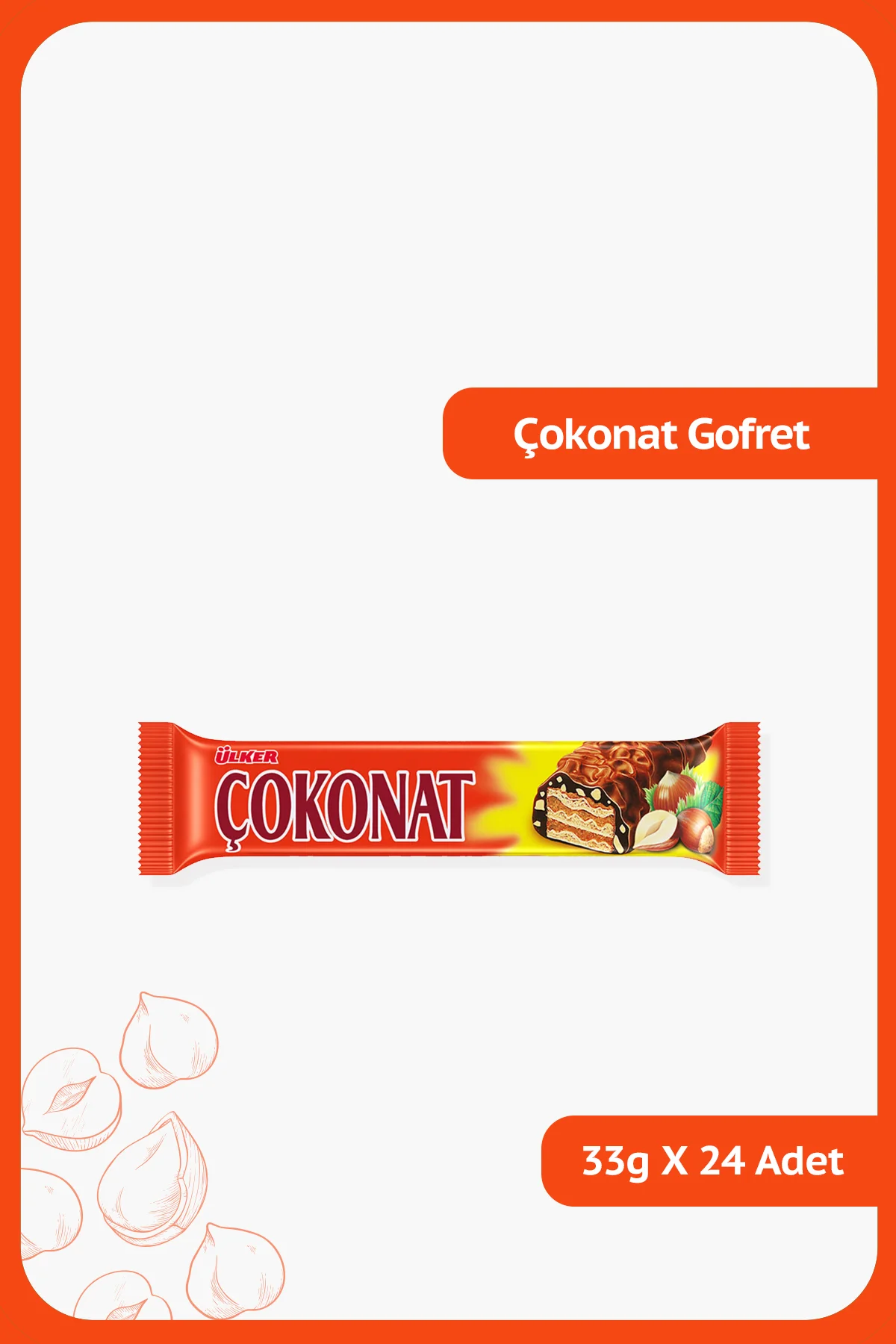 ÇOKONAT -Sütlü Çikolata ve Fındık Parçacığı Kaplamalı Fındıklı Kr