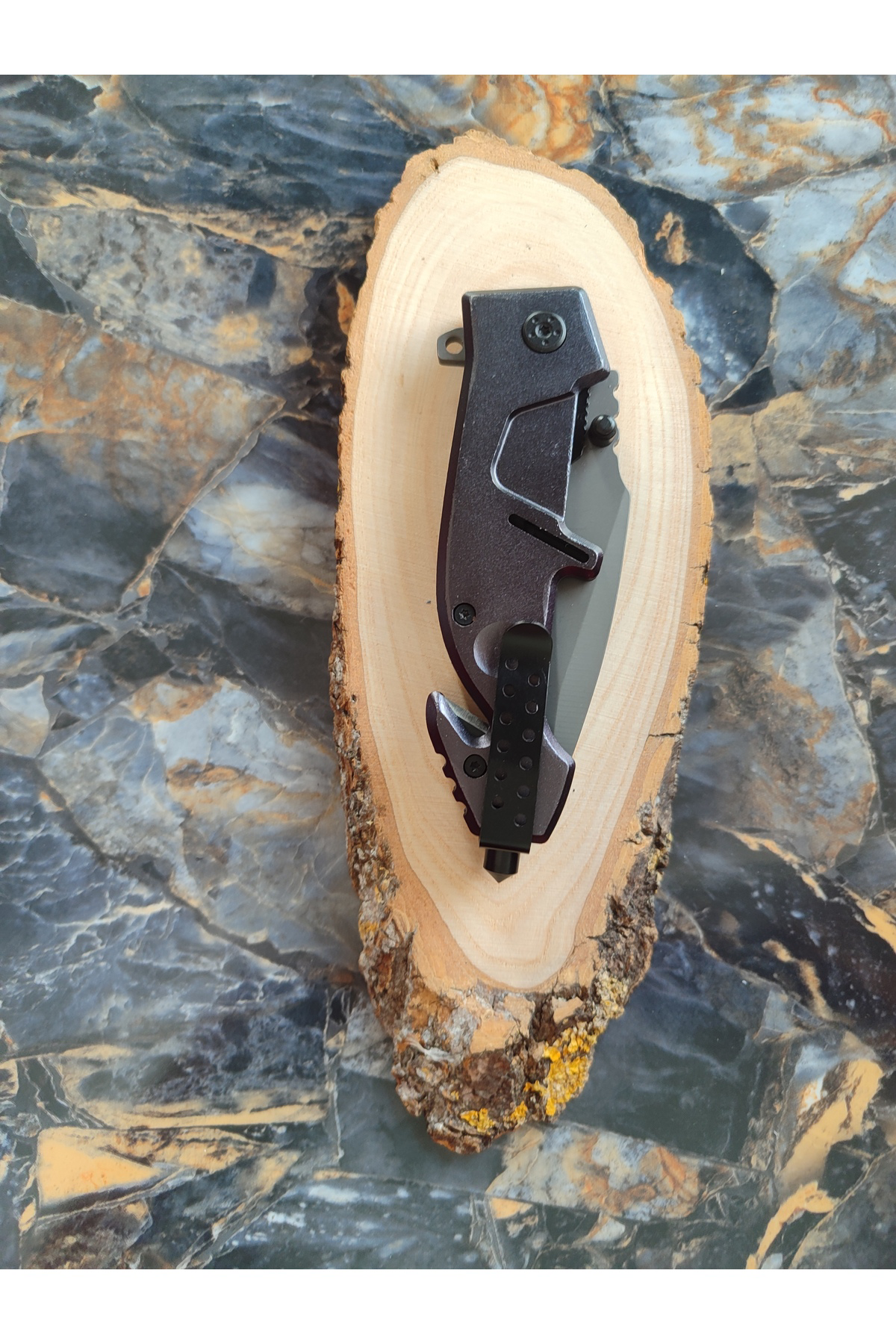 Col Moshin İtalyan Çakı – Antrasit Metal Saplı, 23,5 cm