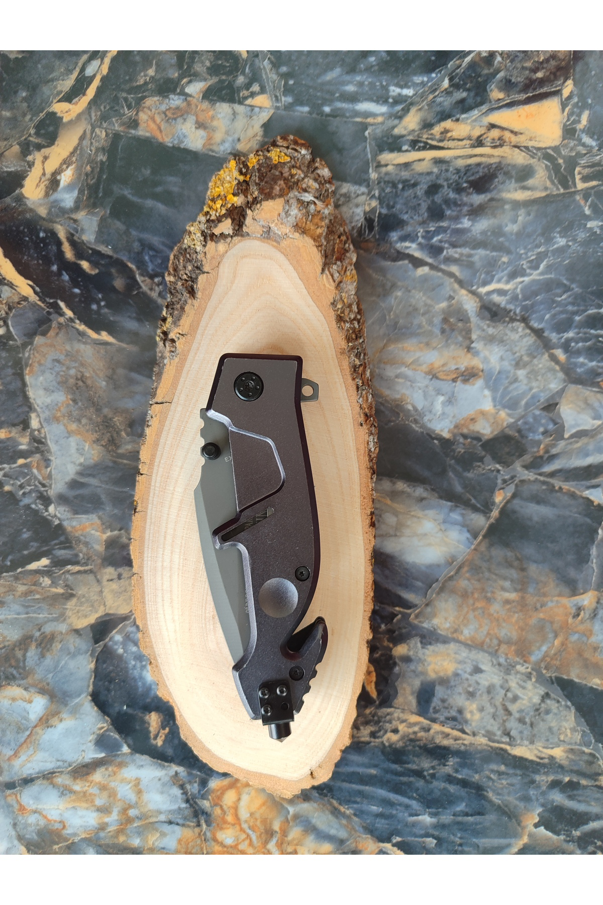 Col Moshin İtalyan Çakı – Antrasit Metal Saplı, 23,5 cm