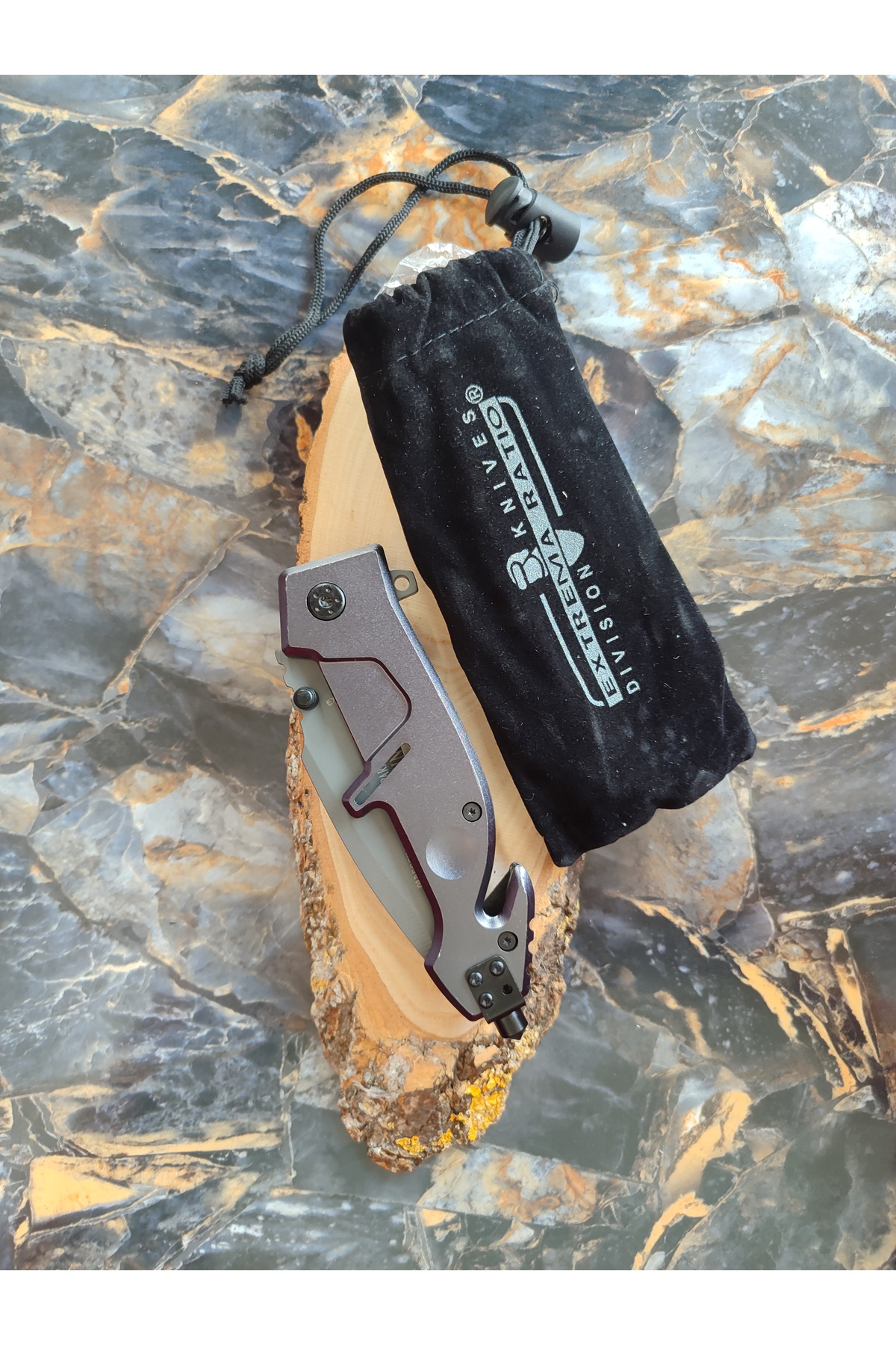 Col Moshin İtalyan Çakı – Antrasit Metal Saplı, 23,5 cm