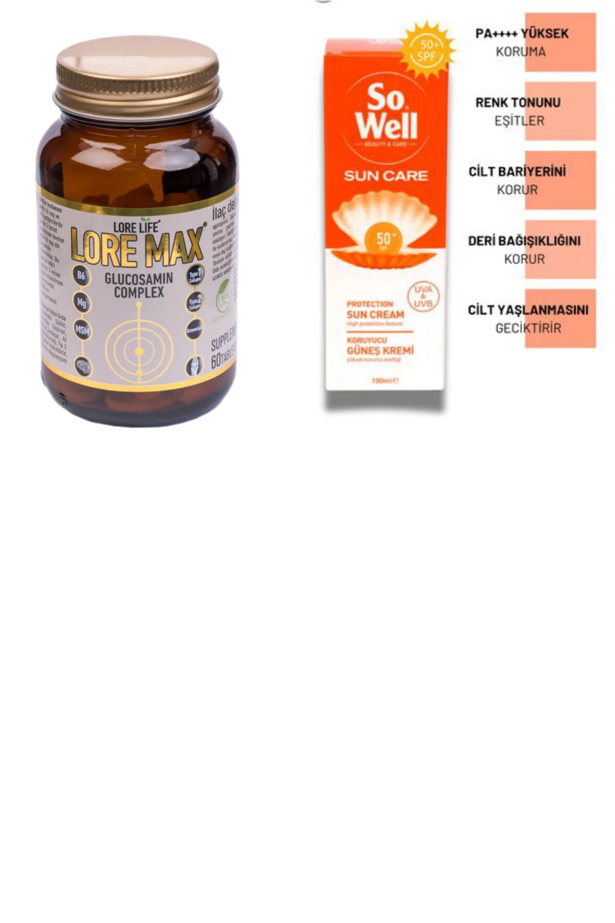 COLAJEN LOREMAX 60 TB & GÜNEŞ KREMİ ☀️⛅⛅
