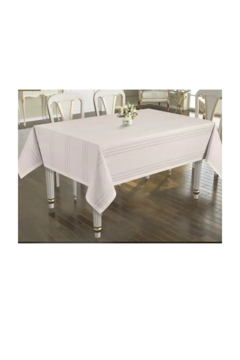 Colber Tek Masa Örtüsü 160x220 Dertsiz Spor Çizgili - Krem