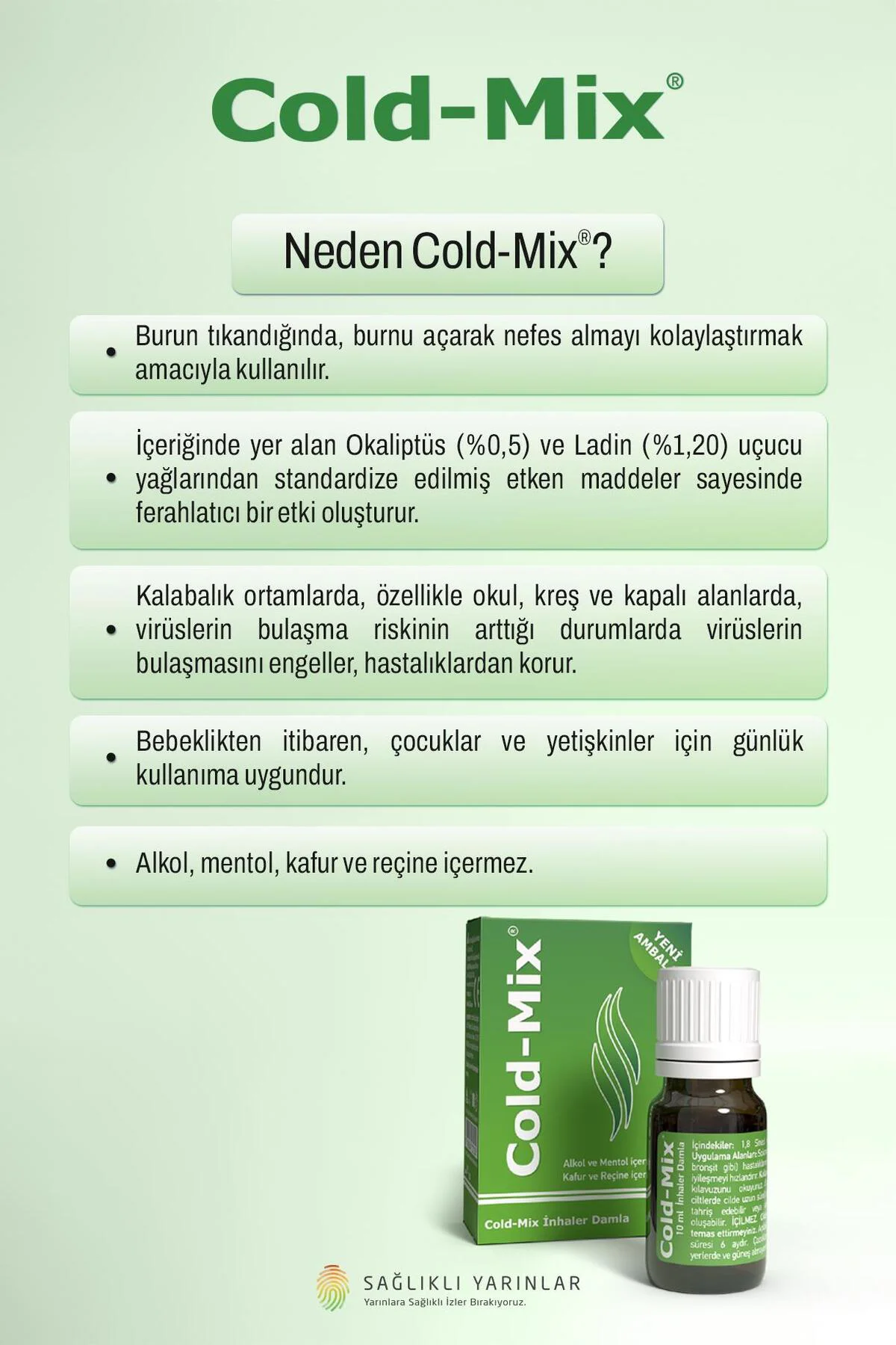 Cold Mix Inhaler Damla 10 ml X 2 Adet Cold Mix Inhaler Damla 10 ml X 2 Adet