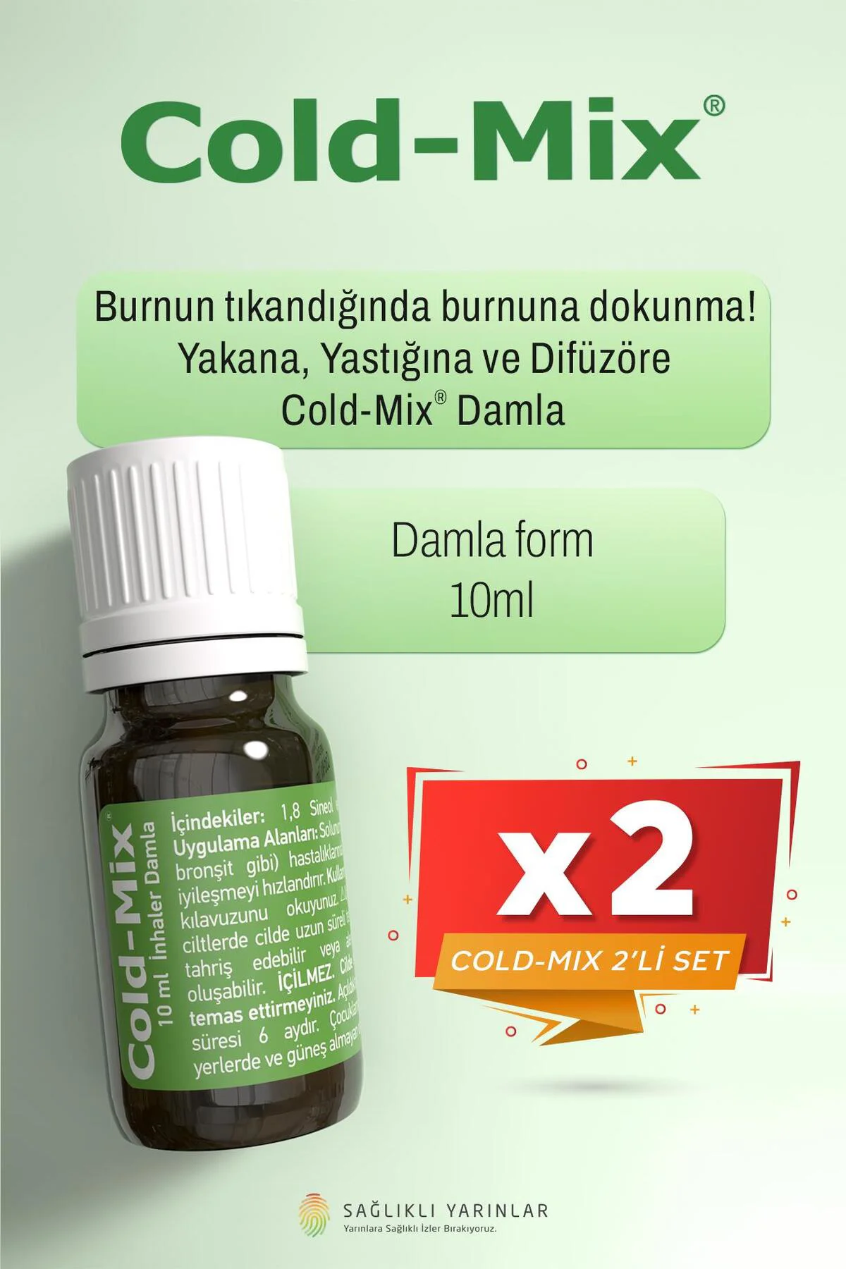 Cold Mix Inhaler Damla 10 ml X 2 Adet Cold Mix Inhaler Damla 10 ml X 2 Adet