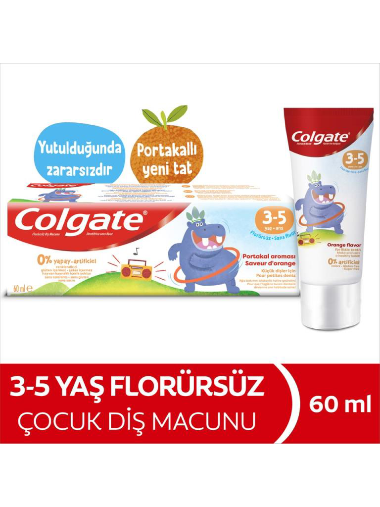 Colgate Kids Portakal Aromalı Florürsüz Diş Macunu 3-5 Yaş 60 ml Colgate Kids Portakal Aromalı Florürsüz Diş Macunu 3-5 Yaş 60 ml