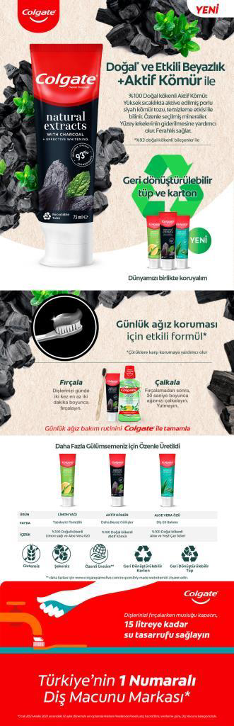 Colgate Natural Saf Temizlik Diş Macunu 75ml