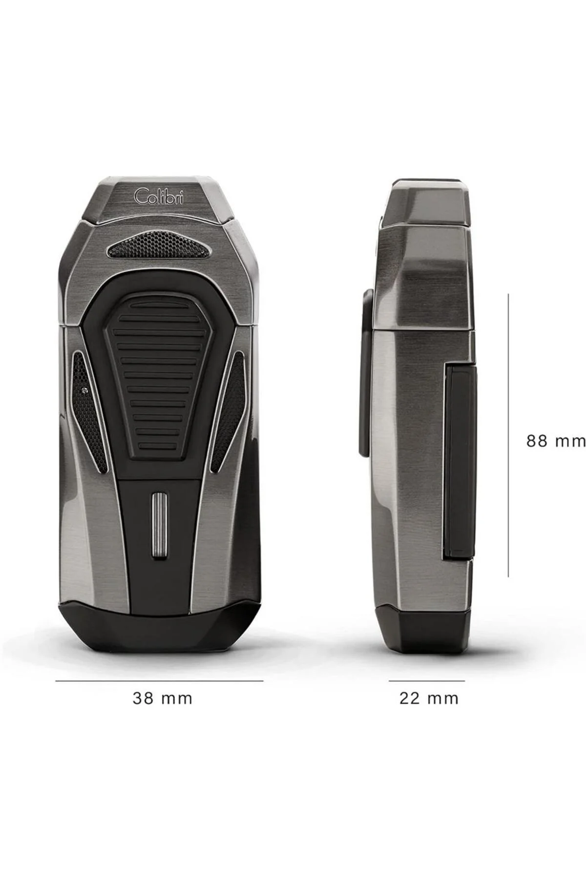 Colibri Boss 3 Jet Alevli Kesicili Siyah Puro Çakmağı - Lüks Metal Tasarım - LI950T1