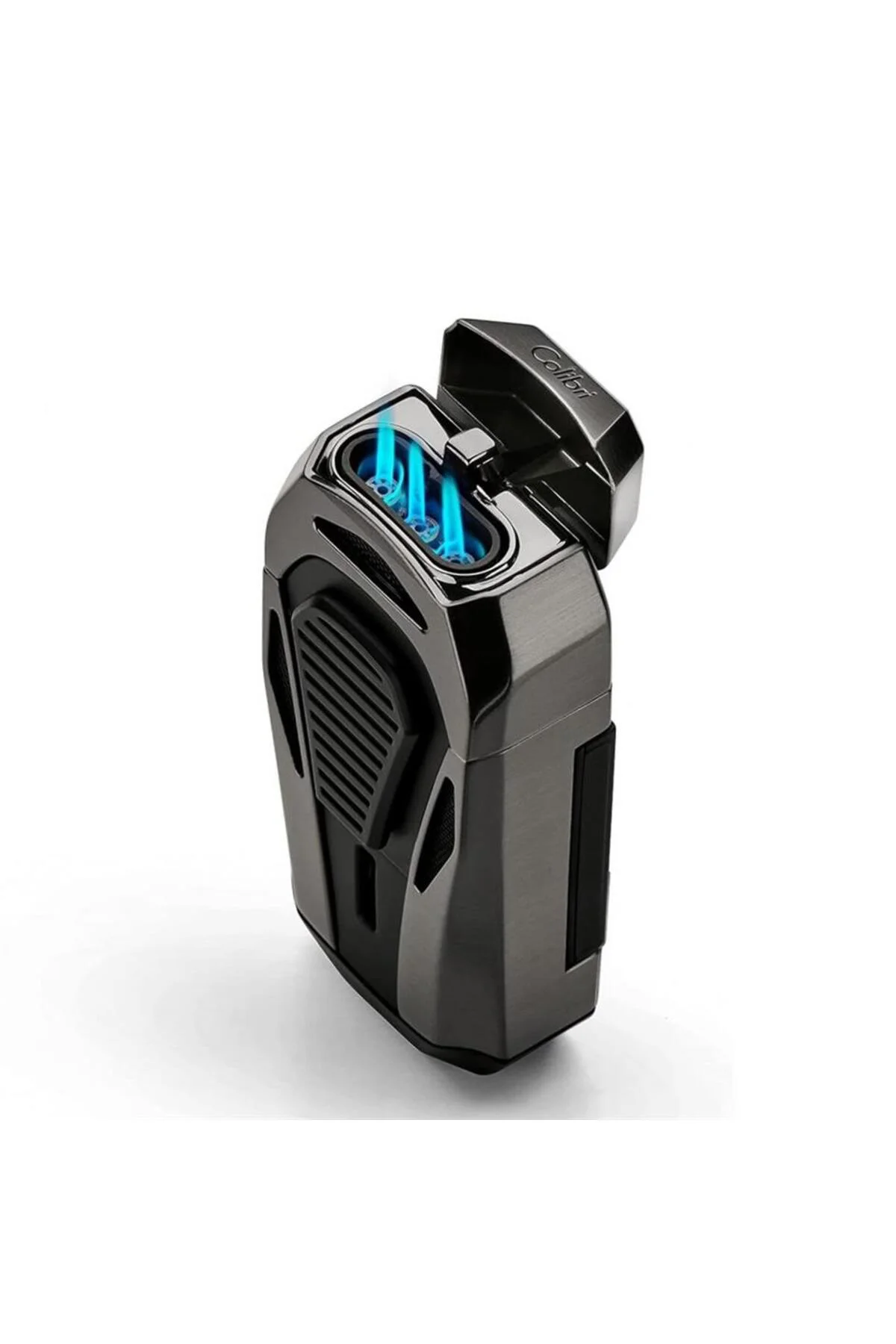 Colibri Boss 3 Jet Alevli Kesicili Siyah Puro Çakmağı - Lüks Metal Tasarım - LI950T1