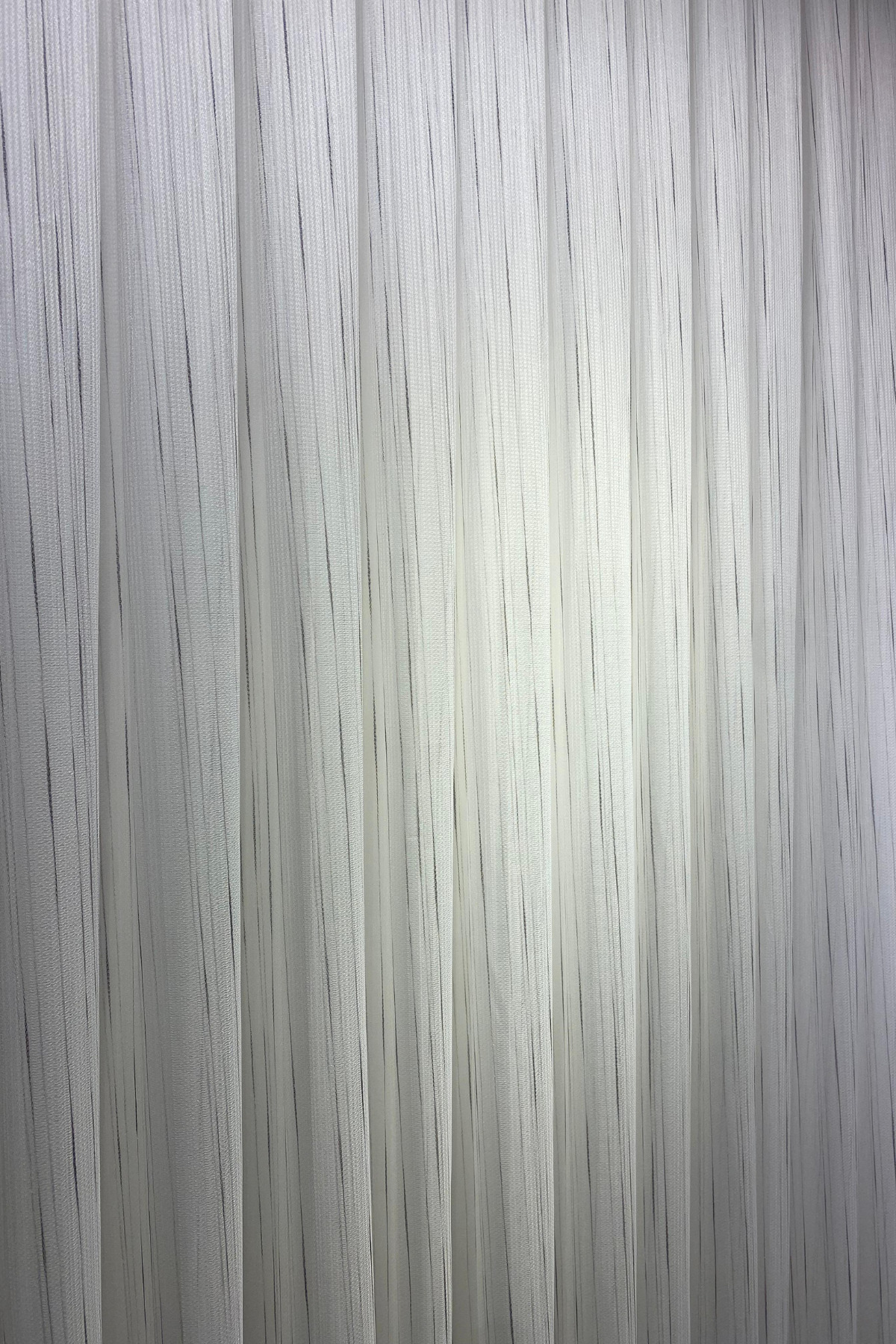 Özgün Perde Colin Siyah Çizgili Ekru Tül Perde (1/3 Sık Pile)