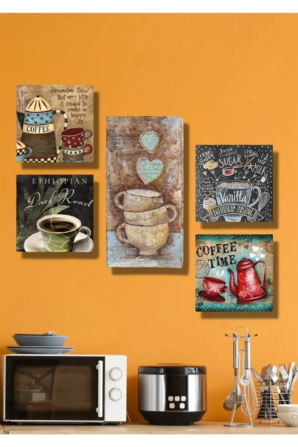 Collage Style 5 Parçalı MDF Tablo ATF107