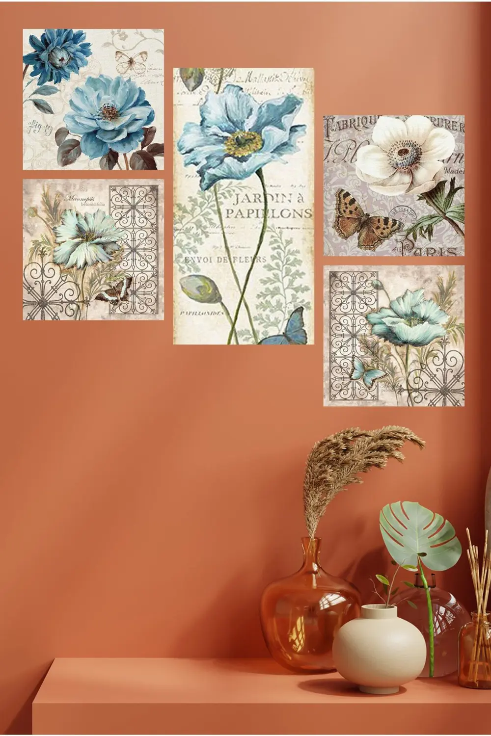 Collage Style 5 Parçalı MDF Tablo ATF182