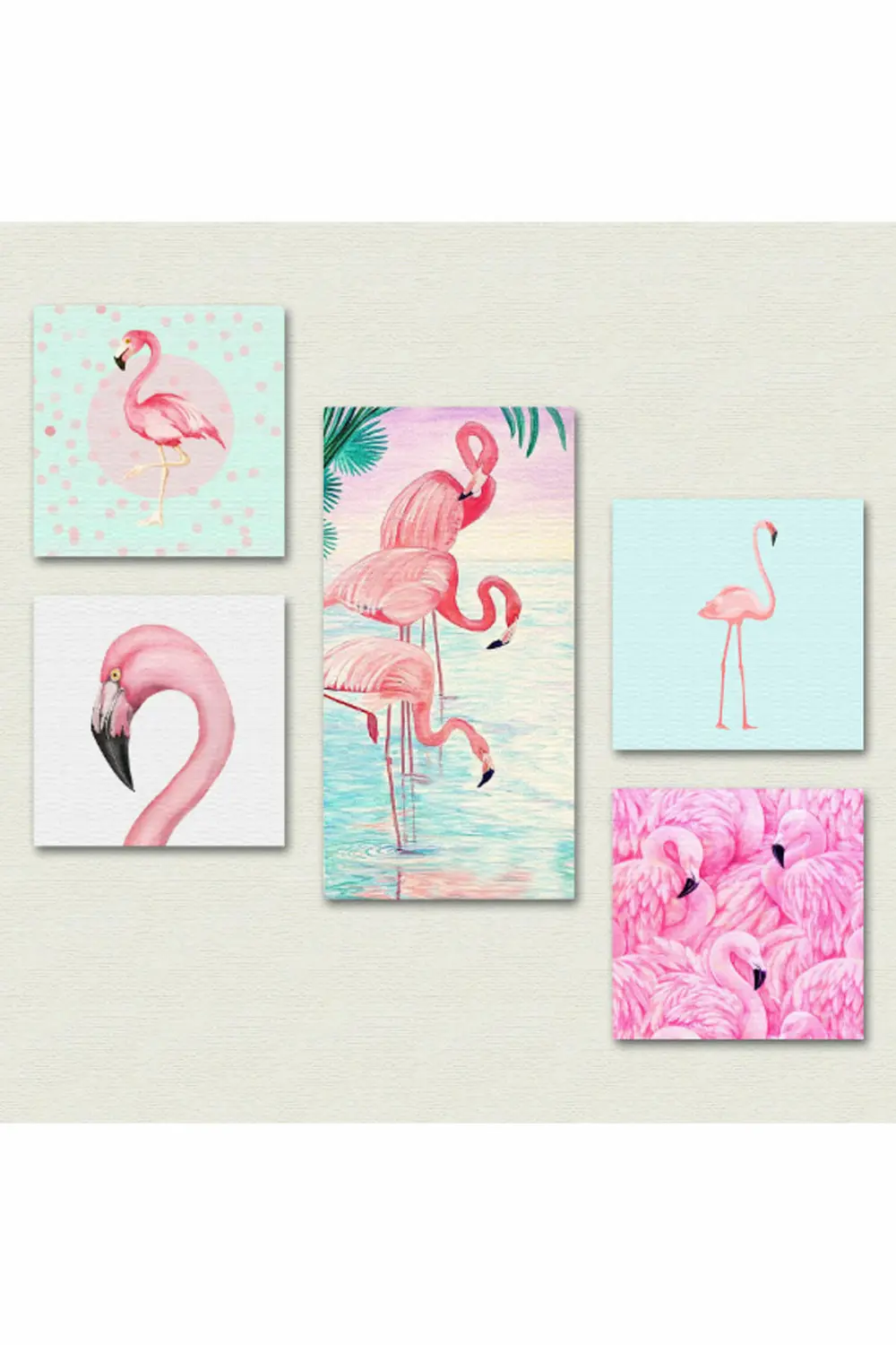 Collage Style 5 Parçalı MDF Tablo ATF193