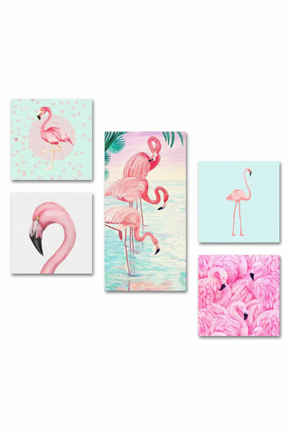 Collage Style 5 Parçalı MDF Tablo ATF193