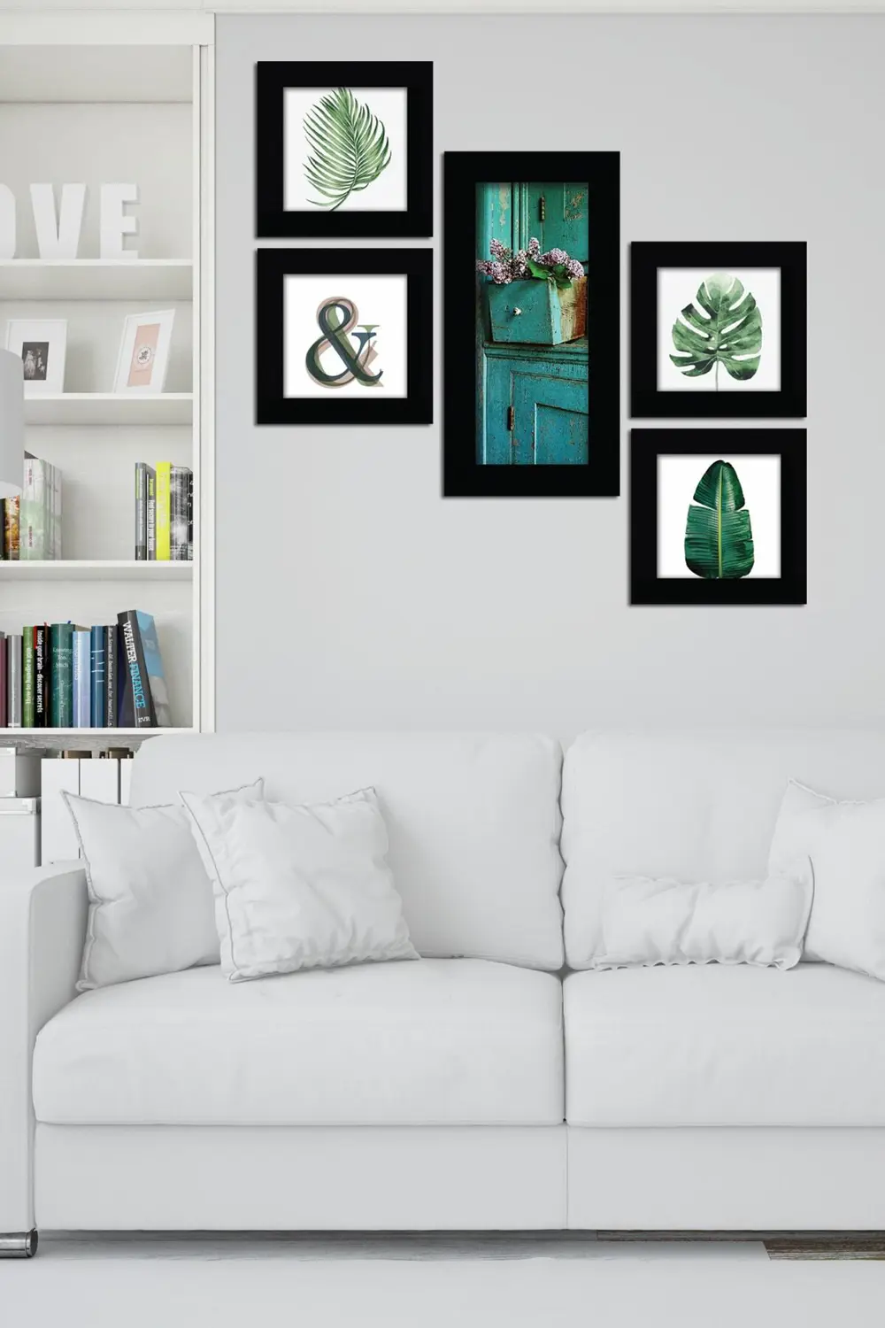 Collage Style 5 Parçalı Mdf Tablo Atf202