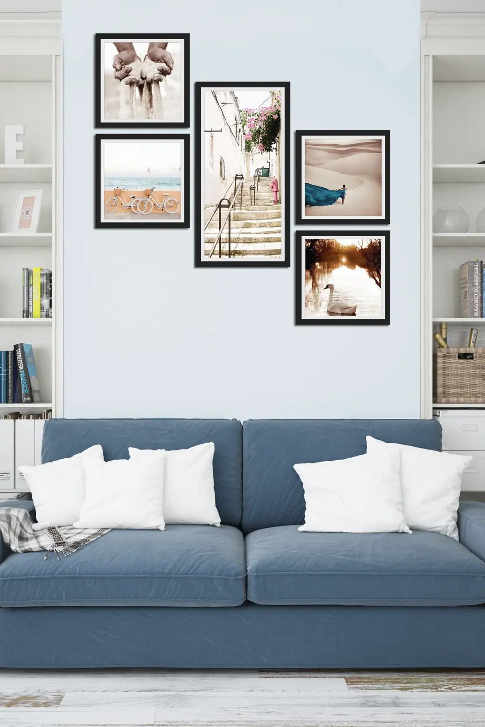 Collage Style 5 Parçalı Mdf Tablo Atf204