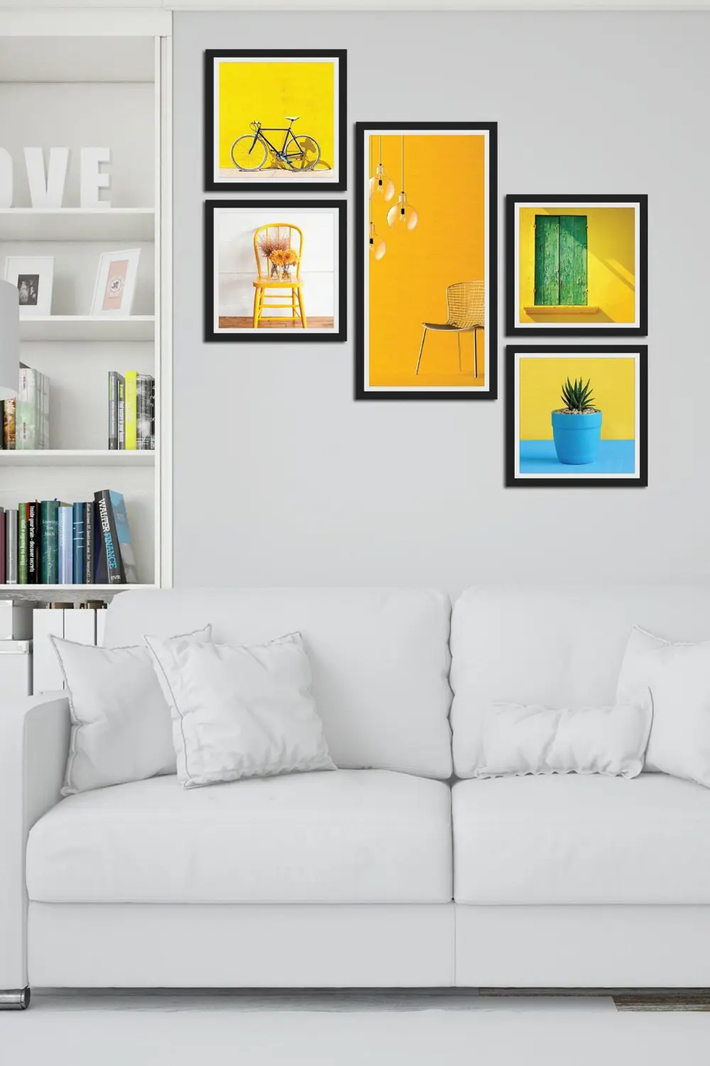 Collage Style 5 Parçalı Mdf Tablo Atf206