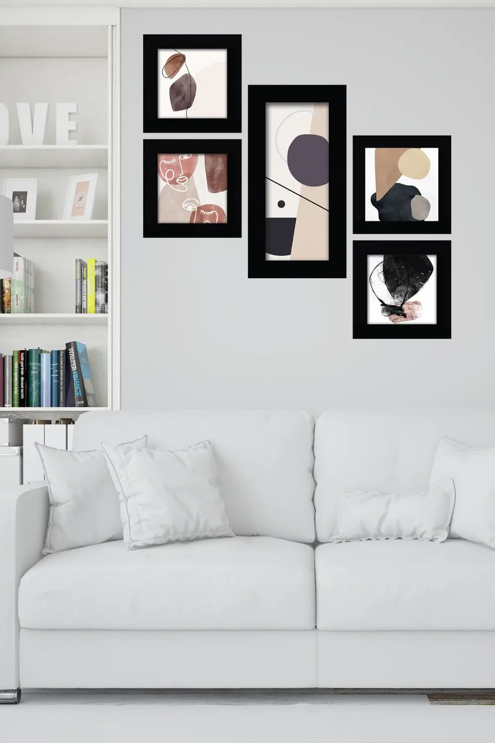 Collage Style 5 Parçalı Mdf Tablo Atf221