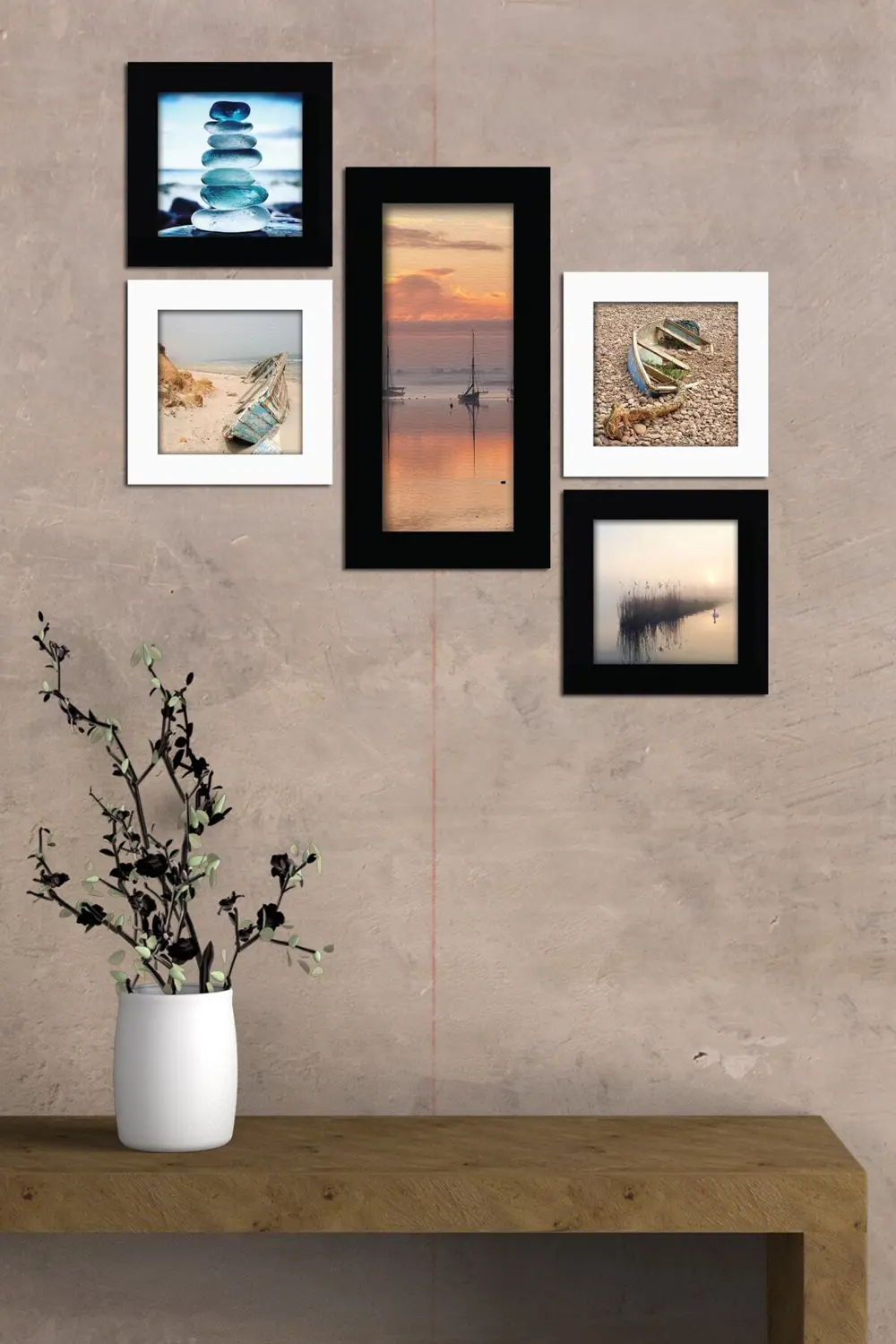 Collage Style 5 Parçalı Mdf Tablo Atf228
