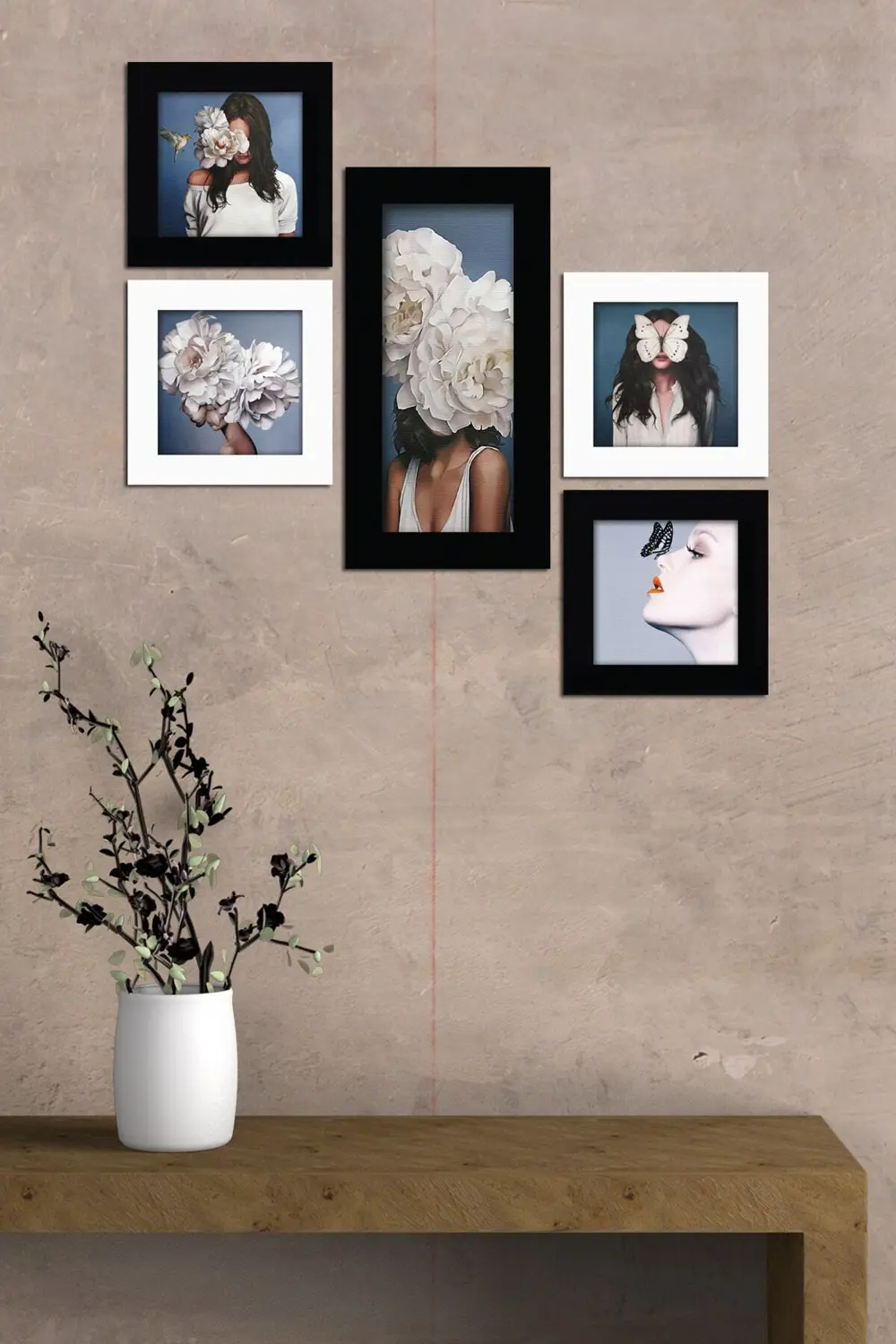 Collage Style 5 Parçalı Mdf Tablo Atf231