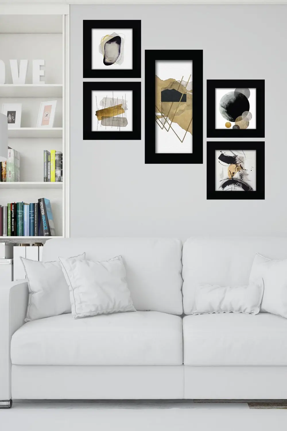 Collage Style 5 Parçalı Mdf Tablo Atf234