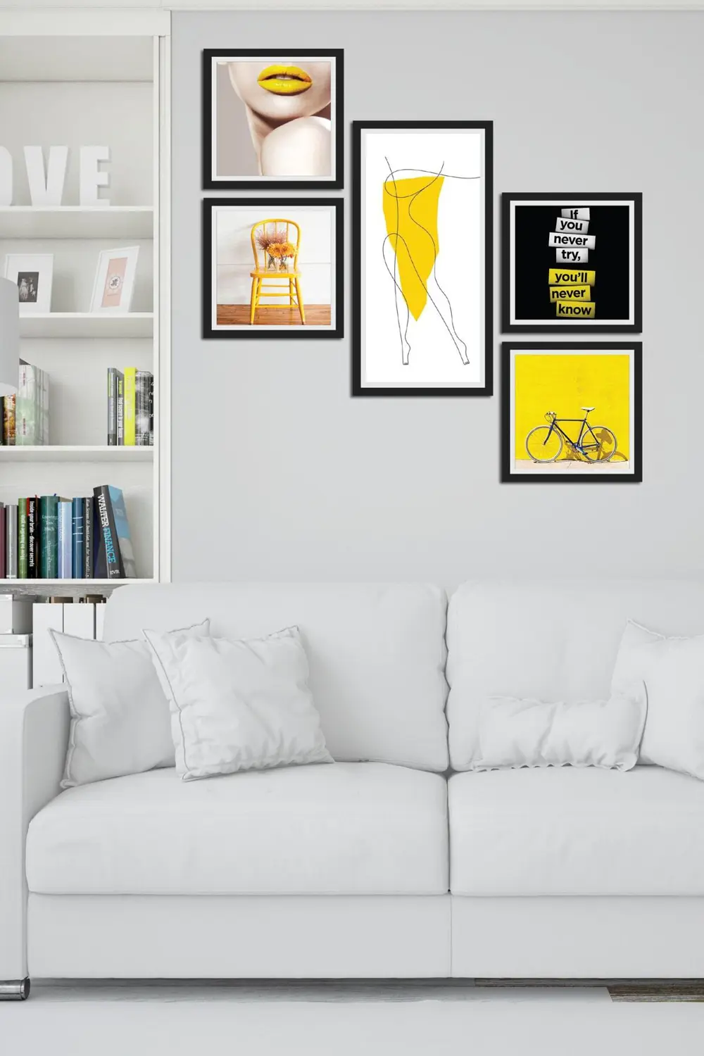 Collage Style 5 Parçalı Mdf Tablo Atf239